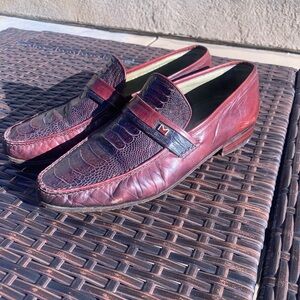 Moreschi Mens  Burgundy Loafers size 6.5
